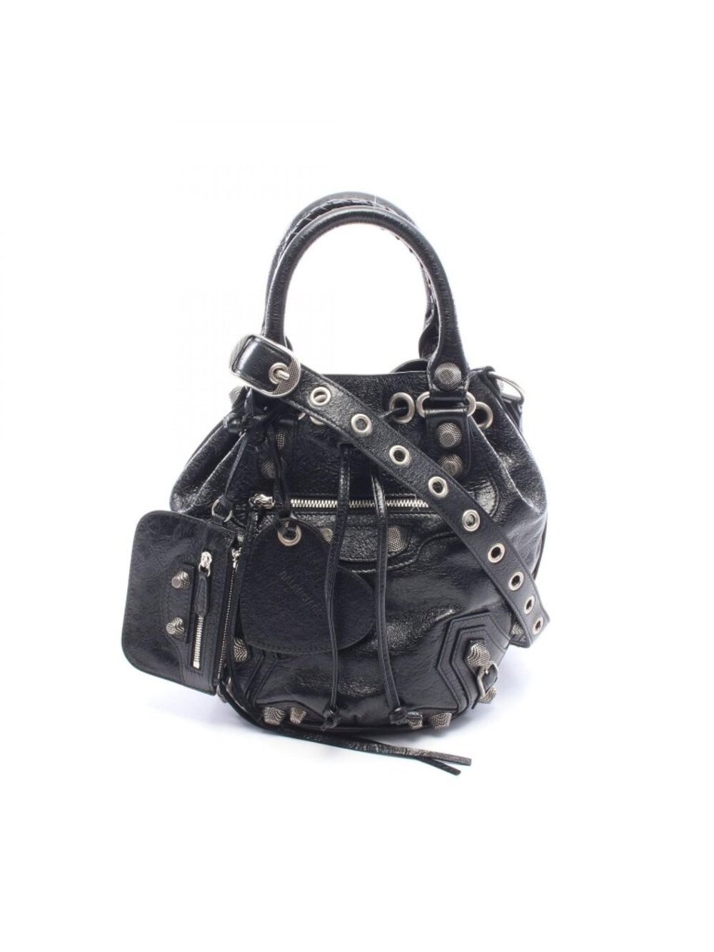 Balenciaga Le Cagole Bucket Bag Black Leather 2-Way